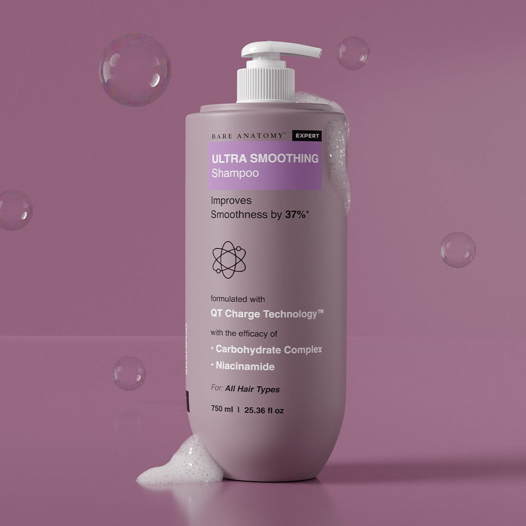Ultra Smoothing Shampoo with Niacinamide & Aloe Vera Extract for Dry & Frizzy Hair- 750 ml