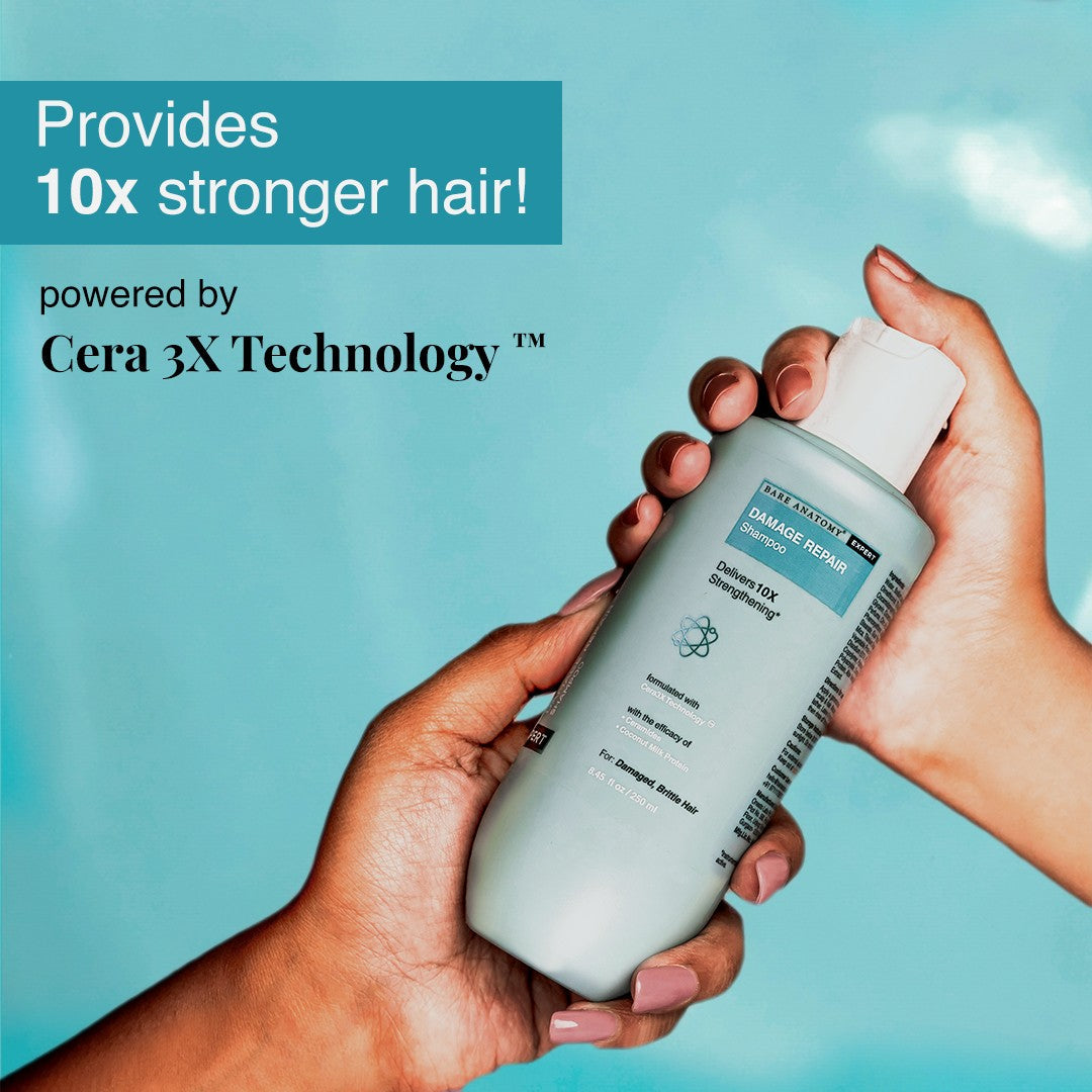 Damage Repair Shampoo for Dry & Brittle Hair | 10X Hair Strengthening- 250 ml | Pack of 2