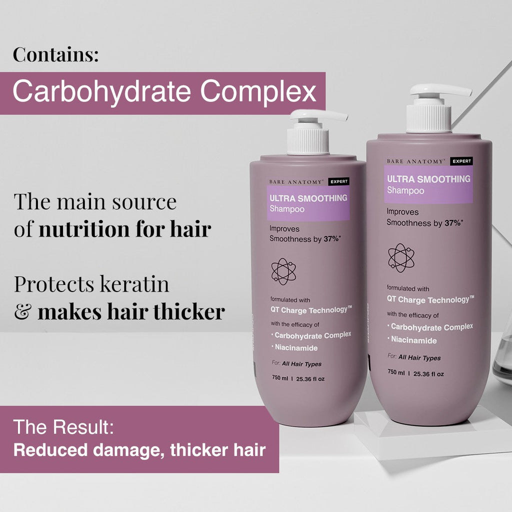 Ultra Smoothing Shampoo with Niacinamide & Aloe Vera Extract for Dry & Frizzy Hair- 750 ml