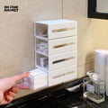 1 PIECE PUNCH-FREE DUAL-OPENING STORAGE BOX – COTTON PADS HAIR CLIPS & EXTRACTION TOOLS