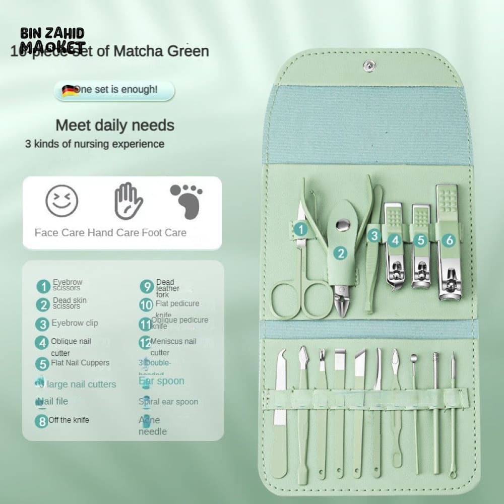 16-PIECE NAIL CLIPPER SET HOUSEHOLD MANICURE BEAUTY TOOLS PORTABLE