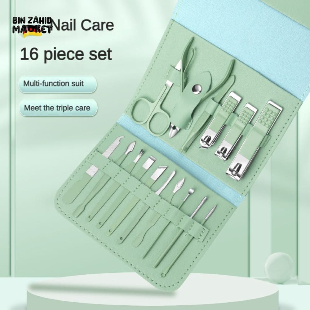 16-PIECE NAIL CLIPPER SET HOUSEHOLD MANICURE BEAUTY TOOLS PORTABLE