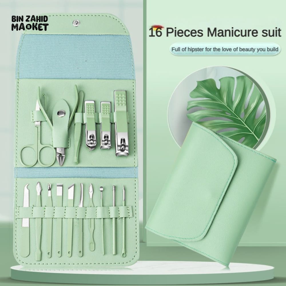 16-PIECE NAIL CLIPPER SET HOUSEHOLD MANICURE BEAUTY TOOLS PORTABLE