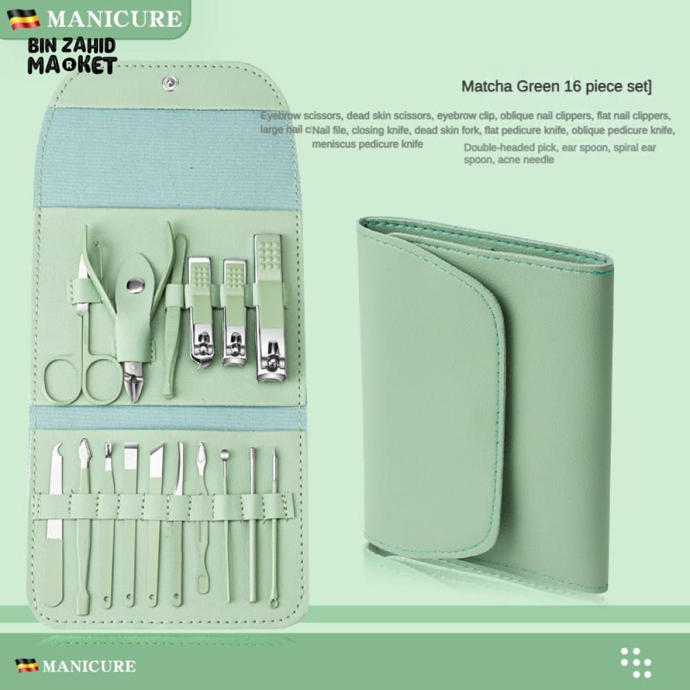 16-PIECE NAIL CLIPPER SET HOUSEHOLD MANICURE BEAUTY TOOLS PORTABLE