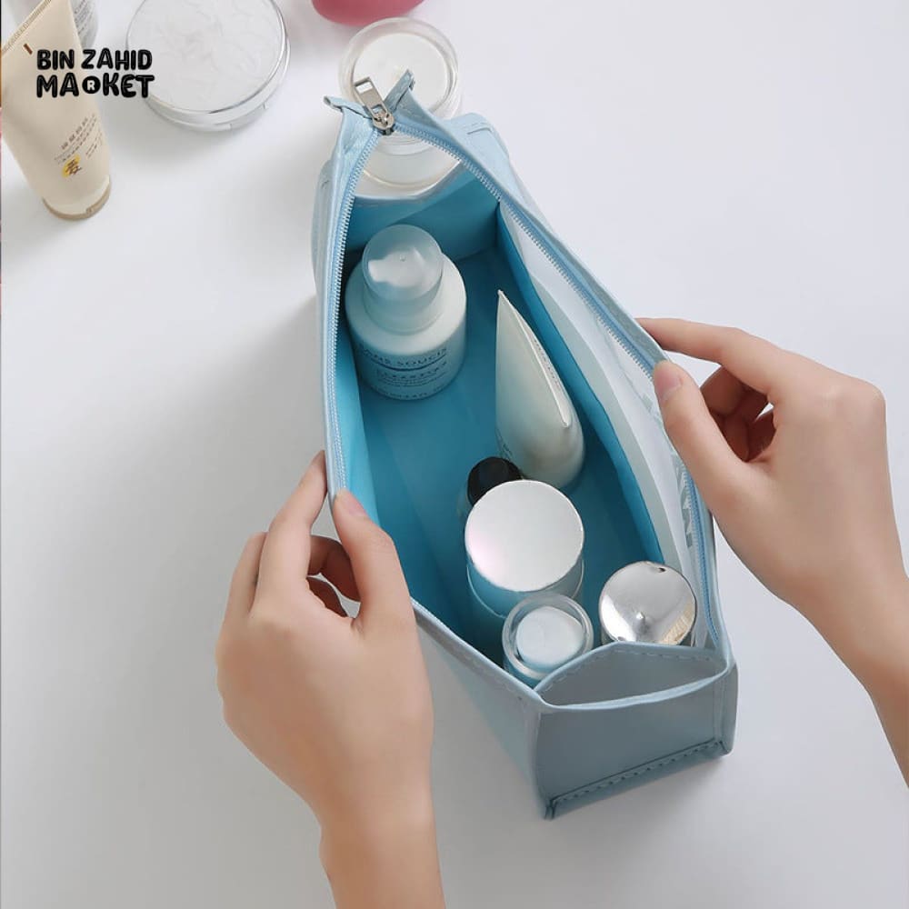 2 PIECES WASH DAY POUCH SET – TRAVEL & COSMETIC BAGS