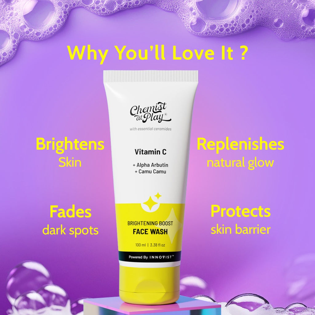 Vitamin C Brightening Boost Face Wash for Dark Spots & Glowing Skin - 100 ml