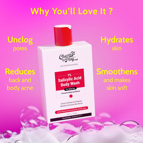 1% Salicylic Acid Body Wash for Acne Control - 236 ml | Pack of 2