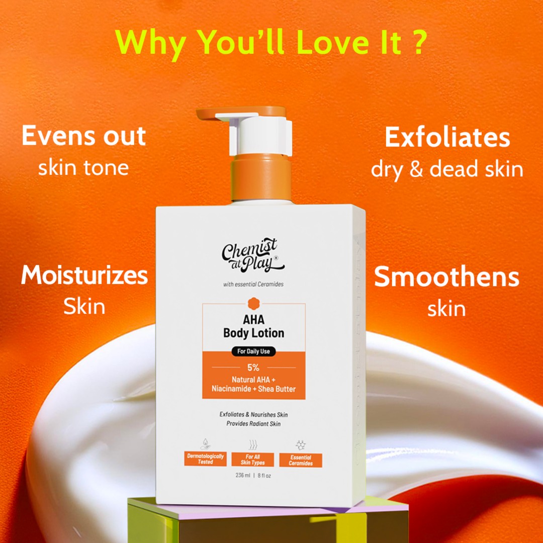 5% AHA Body Lotion with Niacinamide & Shea Butter - 236 ml | Pack of 2