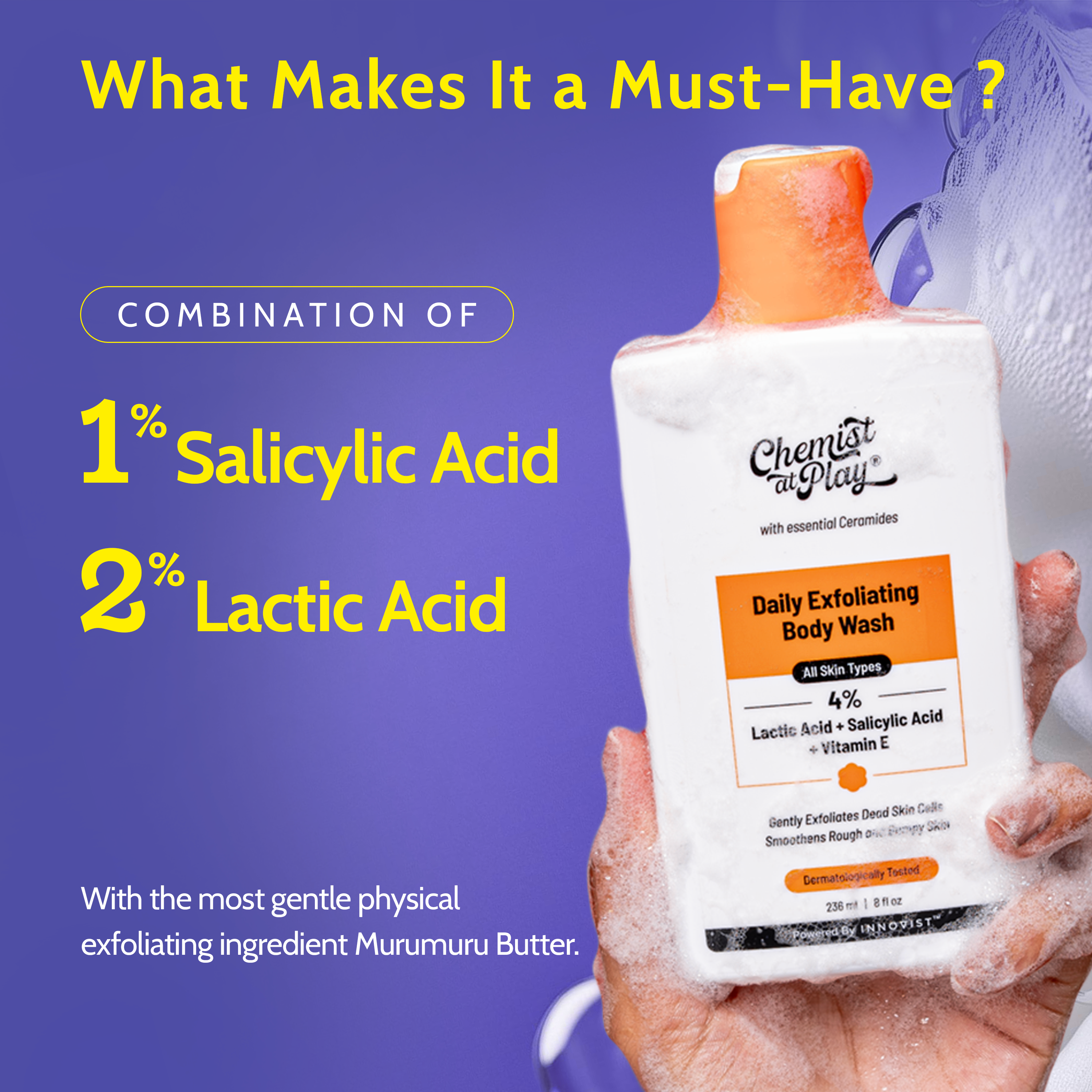 Exfoliate & Protect Combo (Hydrating Fluid Sunscreen - 125 ml | Brightening Body Wash - 236 ml)