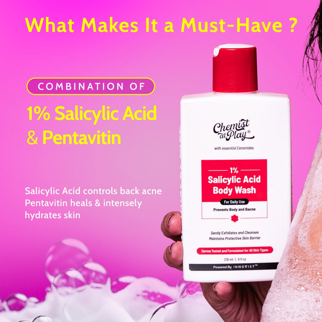 1% Salicylic Acid Body Wash for Acne Control - 236 ml | Pack of 2