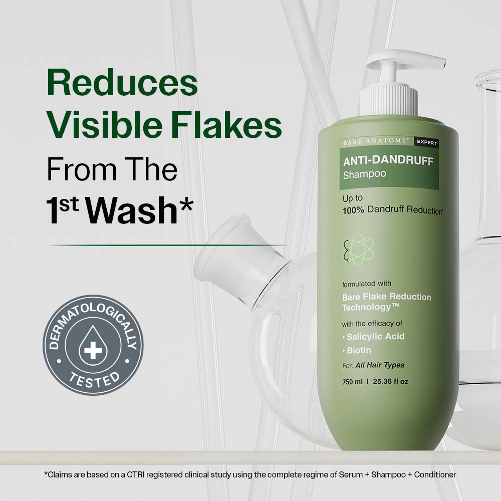 Anti Dandruff Shampoo with Salicylic Acid, Piroctone Olamine & Biotin - 750 ml