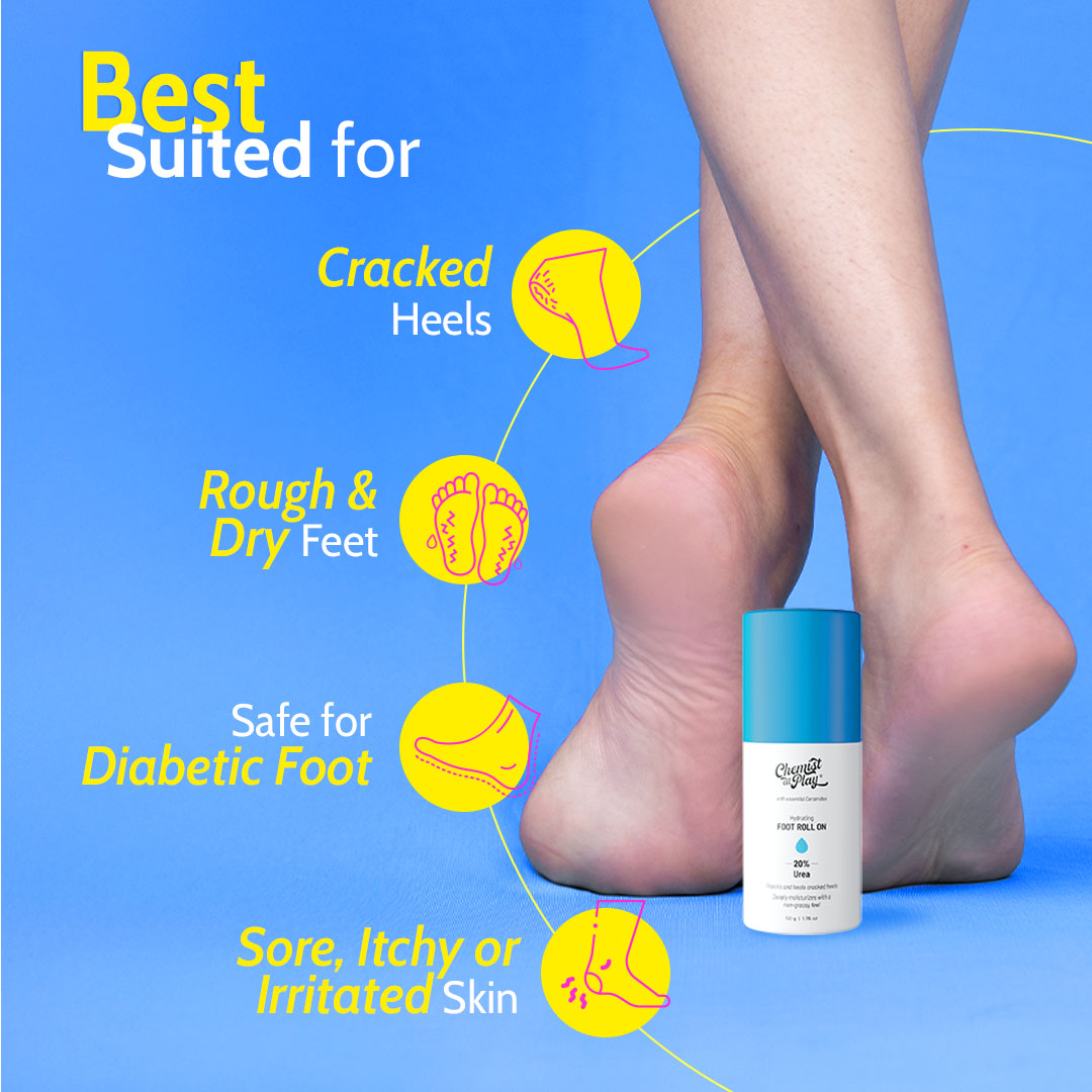 Foot Roll-on for Cracked Heels & Diabetic Foot - 50 gm | Pack of 2