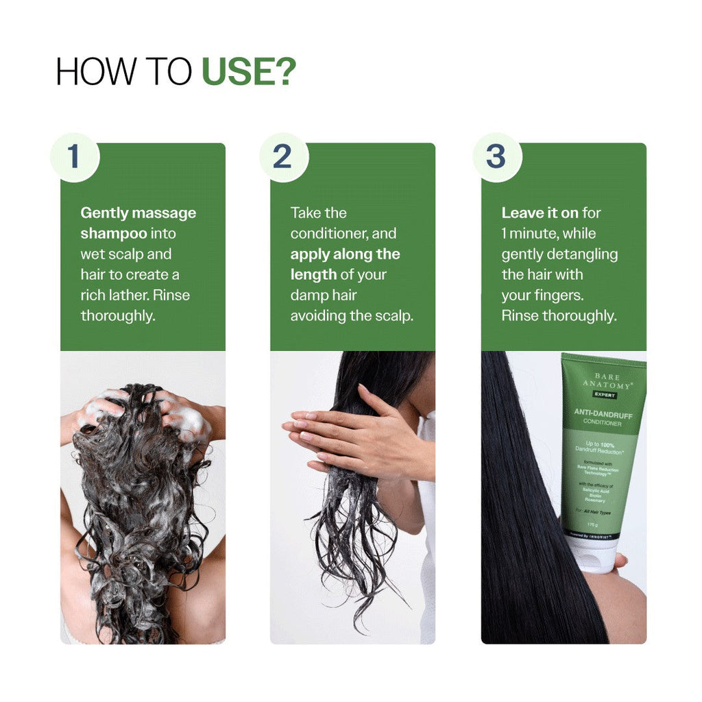 Anti-Dandruff Shampoo (250 ml) & Conditioner (175 gm) Combo with Salicylic Acid & Rosemary