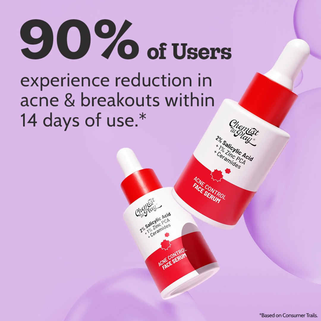 The Clear Skin Duo (2% Salicylic Acid Face Wash - 100 ml | Acne Control Face Serum - 10 ml)
