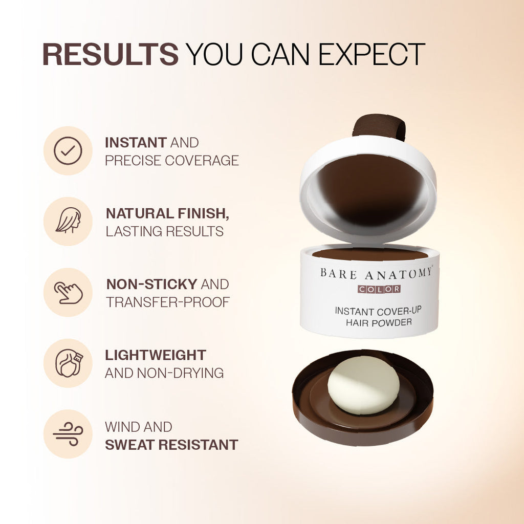 Instant Hair Cover-Up Powder (Brown Color) - 4 gm
