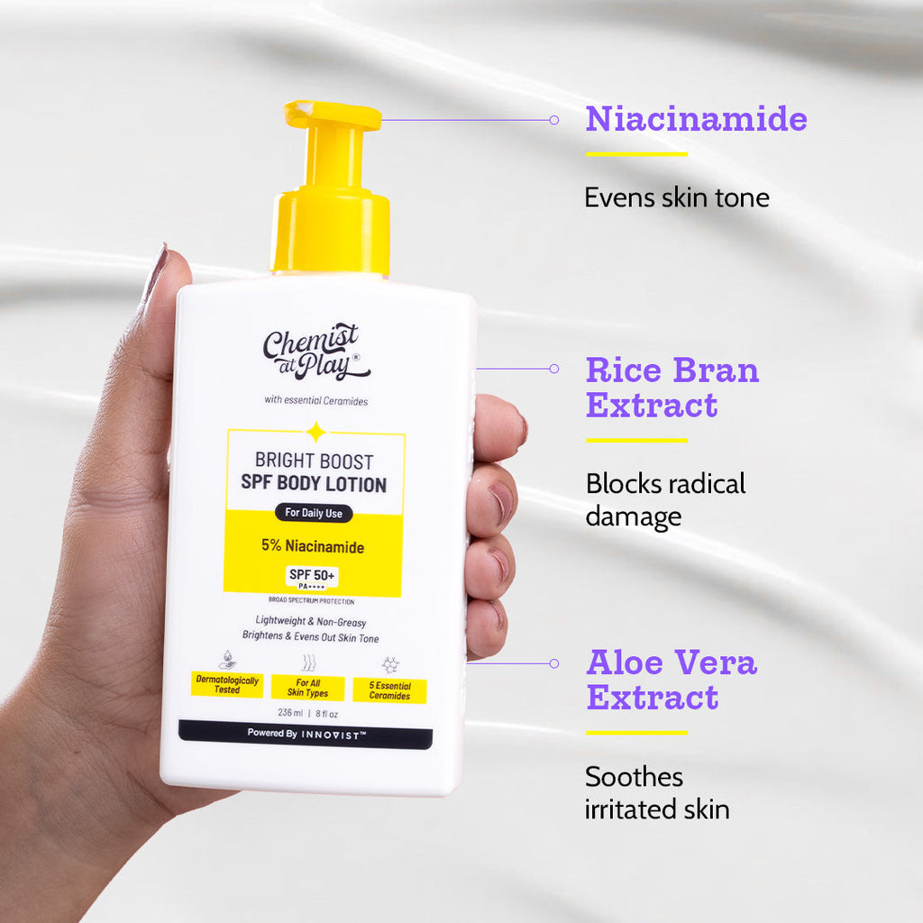 Bright Boost SPF Body Lotion with Niacinamide & SPF 50+ | 236 ml | Pack of 2