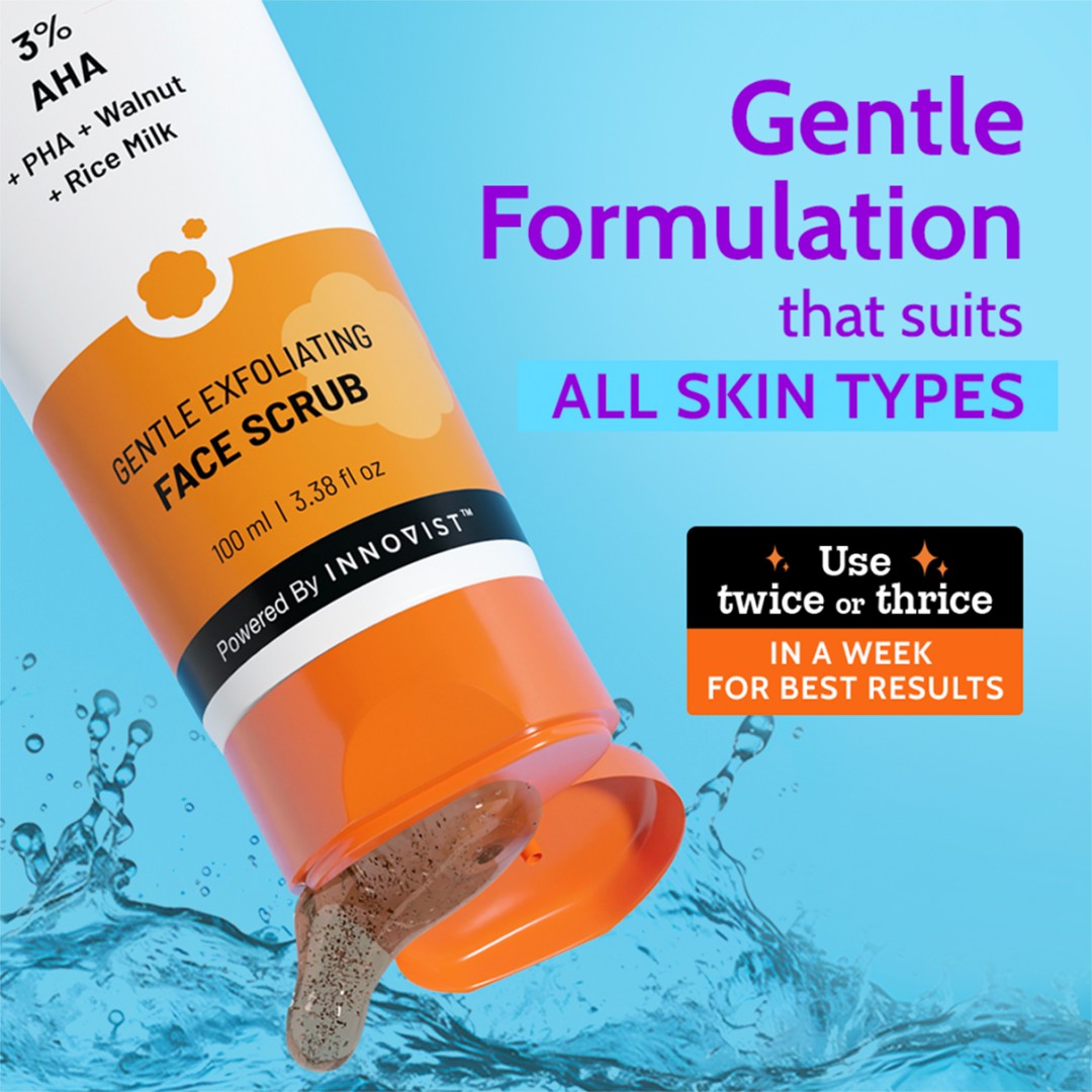 Gentle Exfoliating Face Scrub for Clear & Glowing Skin - 100 ml | Pack of 2
