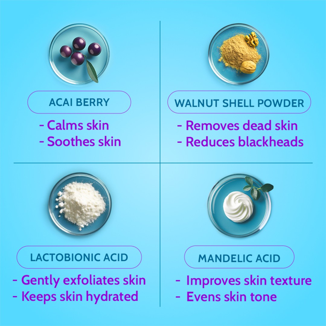 Gentle Exfoliating Face Scrub for Clear & Glowing Skin - 100 ml | Pack of 2