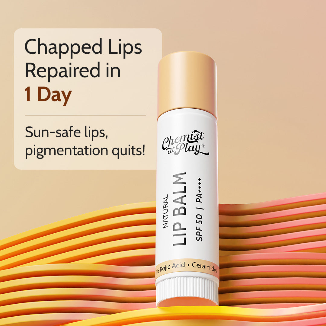 Natural Lip Balm for Chapped & Pigmented Lips | SPF 50 PA++++ & Kojic Acid | 4.5 gm | Pack of 2
