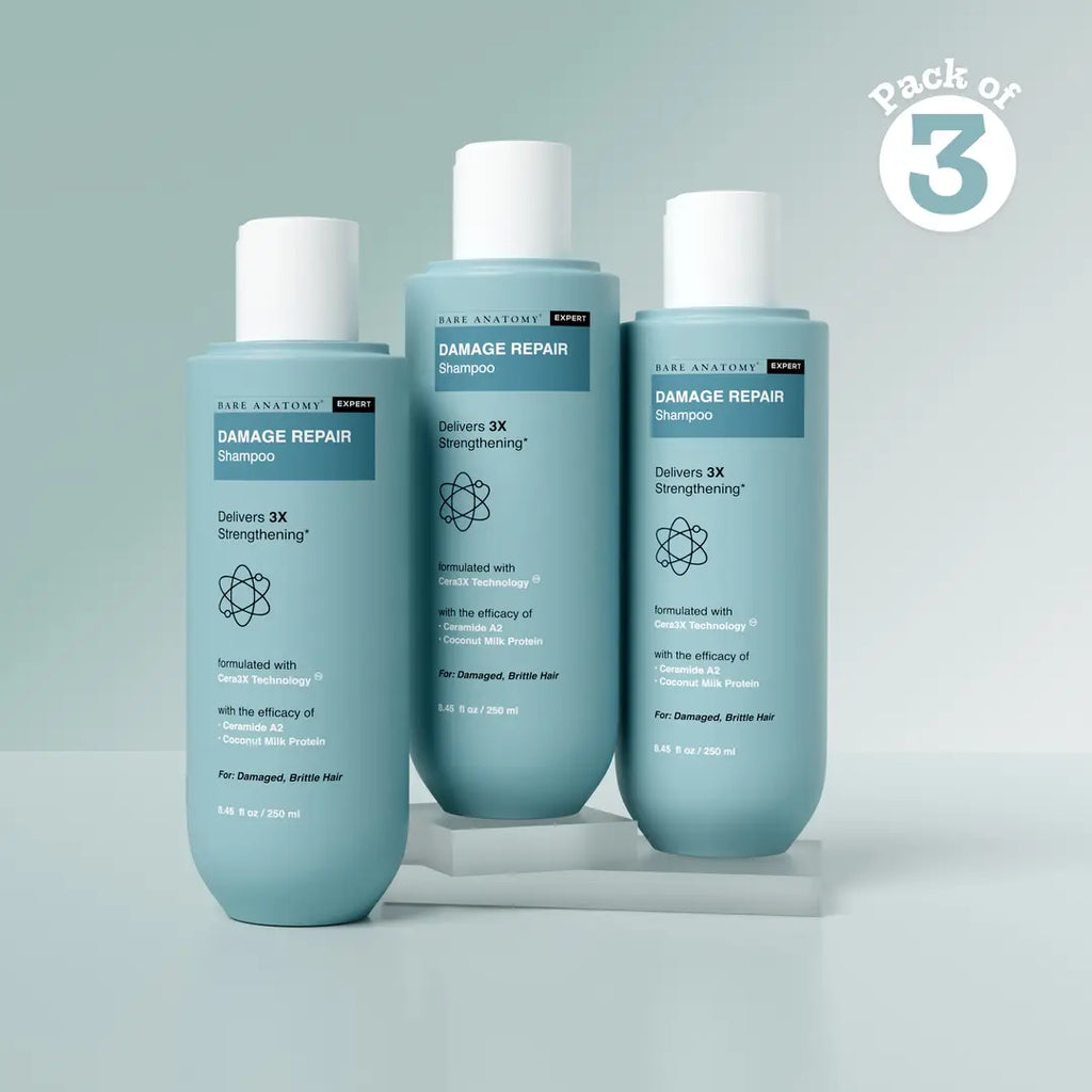 Damage Repair Shampoo for Dry & Brittle Hair | 10X Hair Strengthening- 250 ml | Pack of 3