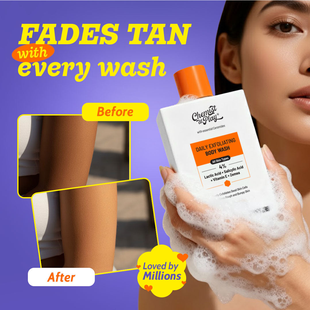 Exfoliating Body Wash with Lactic Acid & Salicylic Acid with Loofah - 236 ml