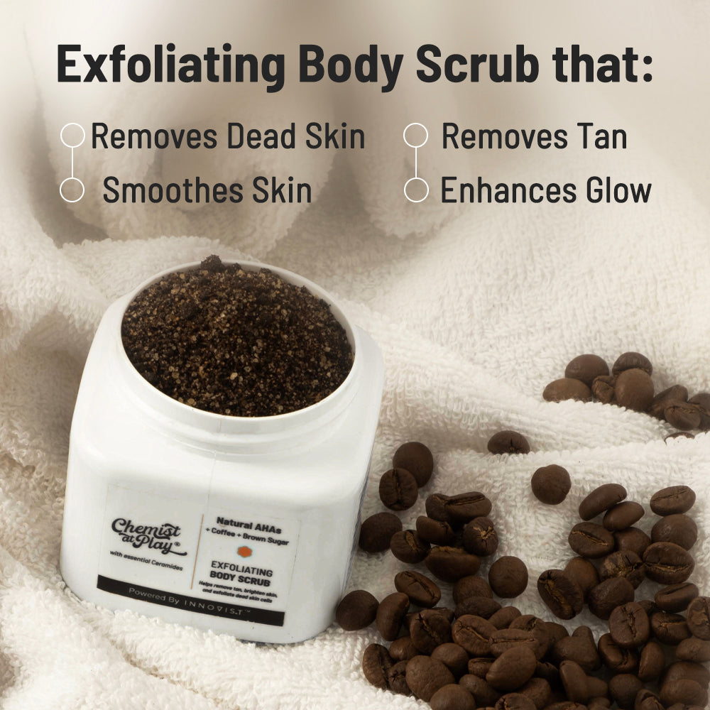 Exfoliate Perfectly! (Exfoliating Body Scrub - 75 gm | Aqua Underarm Roll On - 40 ml)