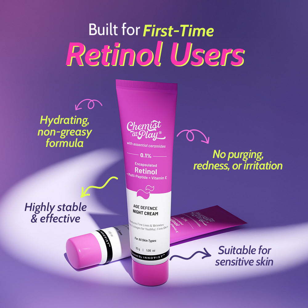 0.1% Retinol Night Cream - 30 gm | Pack of 2